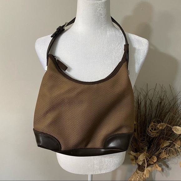 The Sak Tan Woven/ Brown Leather Trim Shoulder Bag - Picture 11 of 13